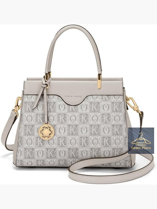 Handbags - Faux Leather Top Handle Satchel Work Shoulder Tote Bag
